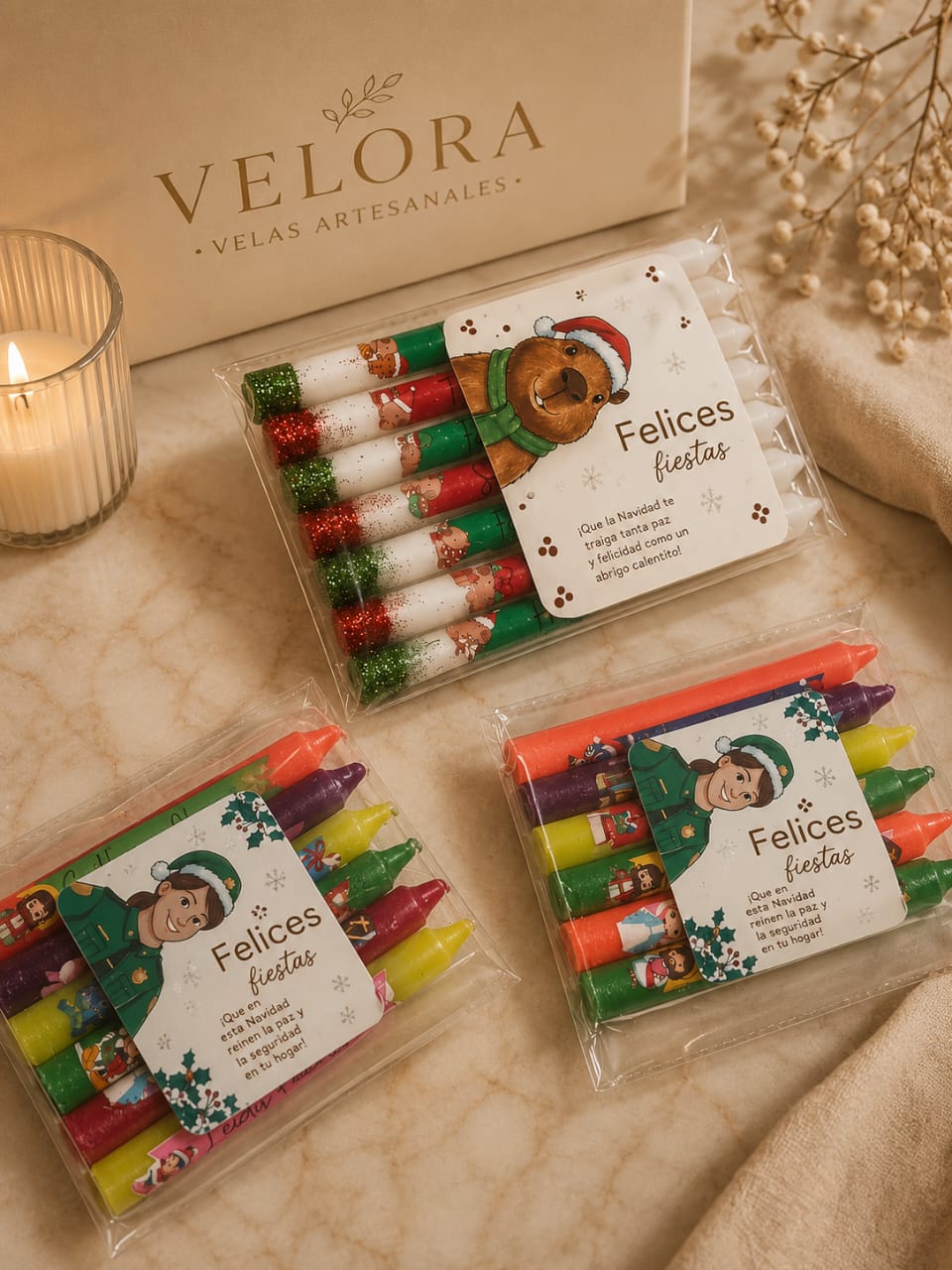 Velas en forma de crayola